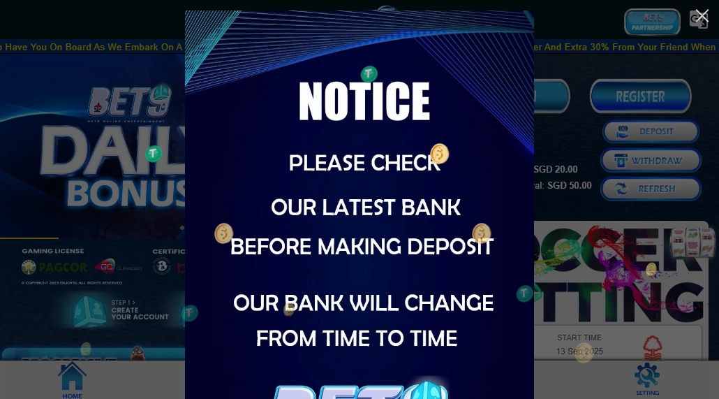 Bet9sg Casino